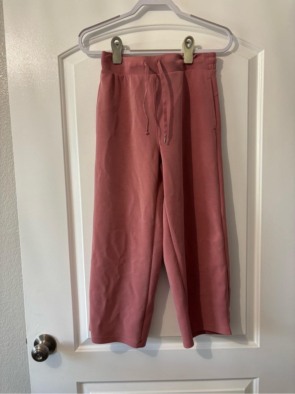 Wide Leg Drawstring Pants - Dusty Rose